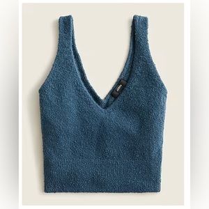 J. Crew Blue Boucle Sweater Crop Top